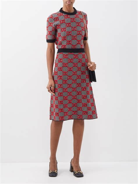 gucci houndstooth skirt|GG wool houndstooth skirt .